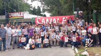 Del Caño y González Seligra estuvieron en Canale apoyando la lucha contra el cierre