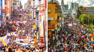 "El Baile de Los Que Sobran" en la masiva Huelga General en Colombia