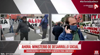 Organizaciones sociales se movilizaron al Ministerio de Desarrollo Social de la Nación contra el hambre