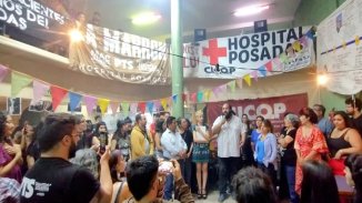 Hospital Posadas: cientos de personas en el Festival en apoyo a trabajadores despedidos