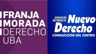 Derecho UBA: Franja morada y Nuevo derecho contra la educación pública