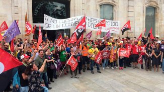 Exitosa manifestación y paro parcial de los trabajadores de Amazon 