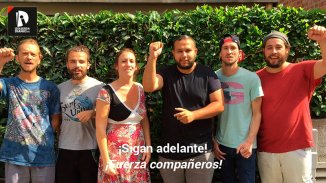 VIDEO | Los ‘cheminots' franceses alientan a la plantilla de Amazon a continuar la lucha