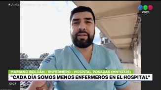 Urgente: despiden a enfermero del Hospital Posadas por denunciar en televisión sus condiciones de trabajo