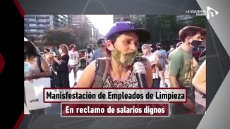 Trabajadoras de limpieza y comedores se movilizaron por salario digno