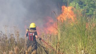 Incendio en Reserva Natural de Esteban Echeverría