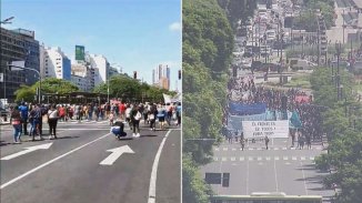 Organizaciones sociales protestan en el centro porteño por aumentos en planes y alimentos 