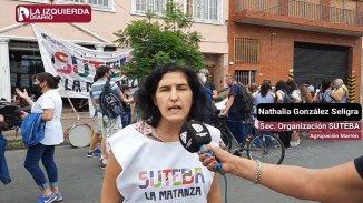 Nathalia González Seligra desde la marcha en defensa de la violencia a docentes de nivel inicial - YouTube