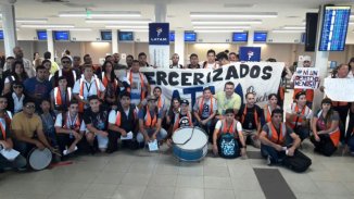 Nuevo checkinazo de tercerizados de Latam en Aeroparque