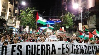 Uruguay: masiva movilización en solidaridad con el pueblo palestino