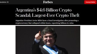 Golpe a Milei: Forbes dijo que la criptoestafa es "el robo más grande de la historia"