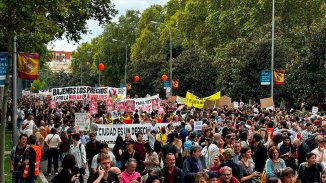 Masiva marcha en Madrid contra el aumento de los alquileres