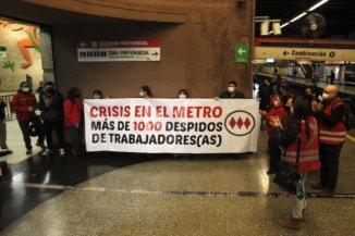 Trabajadores del metro de Santiago denuncian 1000 despidos