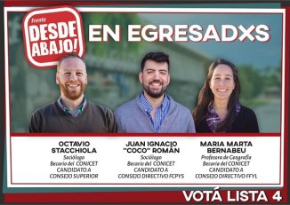 Los candidatos de la izquierda en las elecciones de la UNCuyo