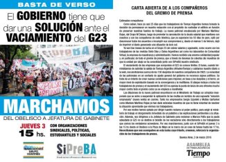 Carta Abierta desde Tiempo Argentino a los trabajadores de prensa