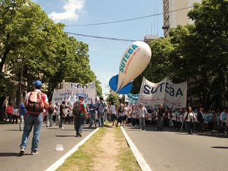 Movilización docente por aumento de presupuesto educativo