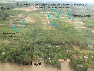 Avance ilegal de barrios cerrados en el Delta sobre humedales, modificando el Arroyo Guayracá