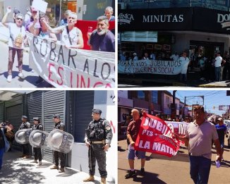 Jubilados se movilizaron por San Justo contra el hambre, los tarifazos y exigiendo medicamentos