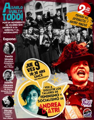 Se presentará el segundo taller de Feminismo Socialista este jueves 9 de mayo