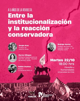 Foro debate a 5 años de la revuelta. Entre la institucionalización y la reacción conservadora