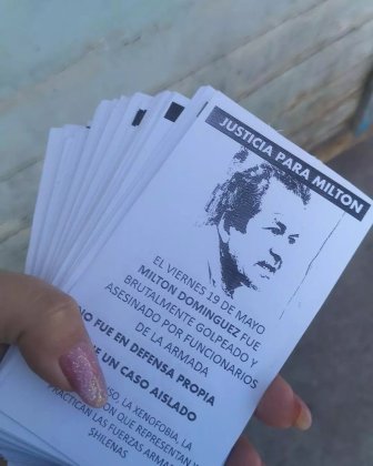 Justicia para Milton Dominguez. Asesinado por marinos en Iquique