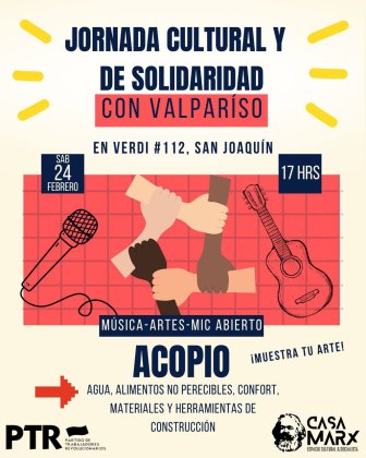 Jornada cultural y de solidaridad con Valparaíso