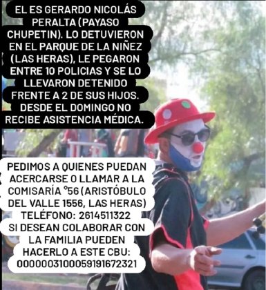 Denuncian brutal golpiza de la Policía de Mendoza a un artista callejero