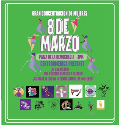 #8M en Costa Rica: por una gran concentración de mujeres