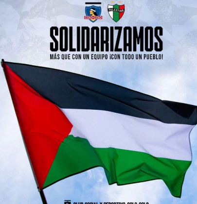 Club social colo-colo y equipo Palestino llaman a marchar contra el genocidio 