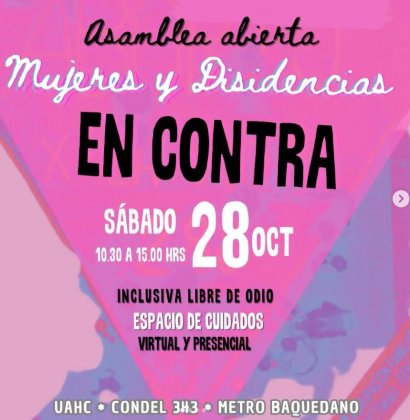 Hoy asamblea feminista contra el fraude constituyente