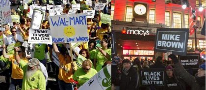 El “Black Friday”, teñido por protestas contra Walmart y el crimen de Ferguson