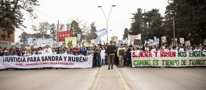 A un mes del crimen social de Moreno: "Sandra y Rubén, presentes"