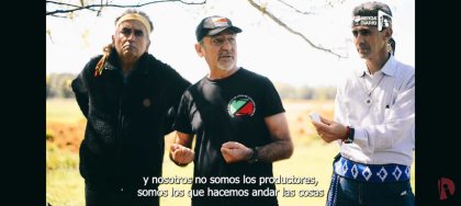 Visita de Raúl Godoy de FaSinPat (Fábrica Sin Patrones) a la ocupación productiva de trabajadores y mapuche en Paillaco