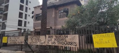 Trabajadores del sindicato Litoralpress hacen efectiva la huelga por el Teletrabajo