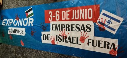 Responsable del genocidio palestino en EXPONOR