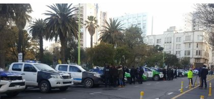 Cuestionada por la desaparición de Facundo, la Policía bahiense se sumó a la protesta 