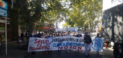 Clínica Constituyentes: Paro, asamblea y movilización al centro de Morón