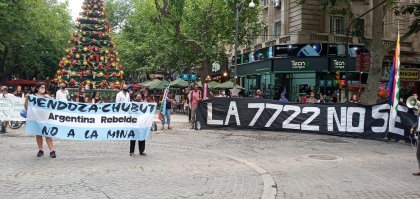 Mendoza: concentración en apoyo a la lucha del pueblo de Chubut