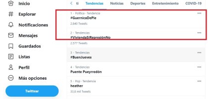 El reclamo de Guernica, primero en tendencias de Twitter