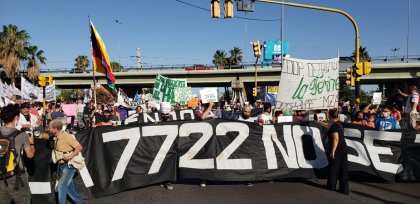 La Terre, el Sute y las Asambleas por el Agua marcharon juntos en Mendoza