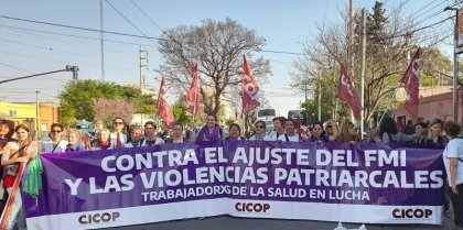 Enorme delegación de trabajadoras de la salud en San Luis