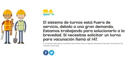 Página colapsada: en CABA los mayores de 80 años no pudieron sacar turno para vacunarse