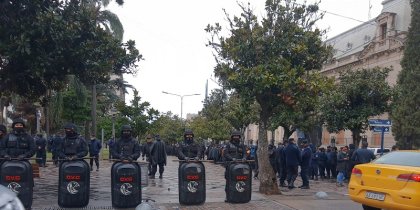 Gran operativo policial para impedir manifestación de desocupados en Jujuy