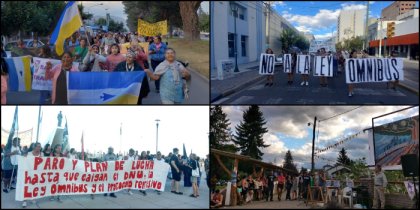 Chubut: Movilizaciones en Esquel, Puerto Madryn, El Bolsón y Trelew contra la ley ómnibus