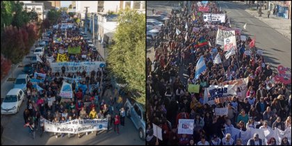 #MarchaFederalUniversitaria: masivas movilizaciones en Chubut