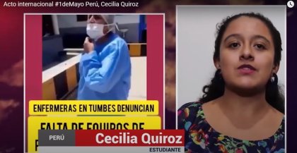 Acto internacional #1deMayo Perú, Cecilia Quiroz - YouTube