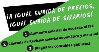 CGT Telepizza exige subida de salarios igual a la subida de precios contra la codicia empresarial