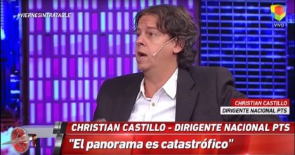 Christian Castillo: "En la juventud, el trabajo no registrado llega al 60% y la desocupación al 30%"