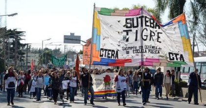 Denuncian persecución sindical al Suteba Tigre y a Alfredo Cáceres