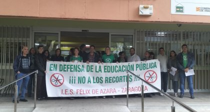 Siguen los paros educativos contra los recortes en Aragón ¡Docentes luchando, están enseñando!